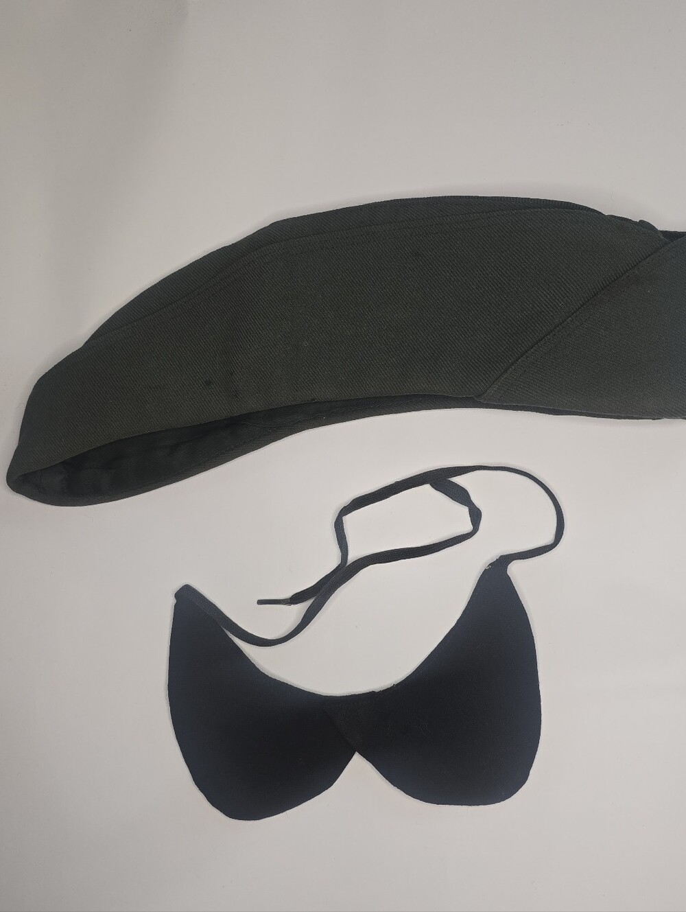 VTG Womens Sz 23 Wool Garrison Cap With Collar VINTAGE MILITARY ARMY USA VIETNAM